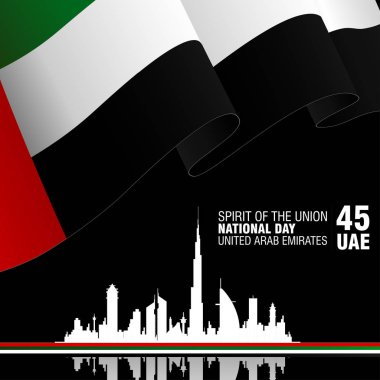 United Arab Emirates (UAE). National Day Celebration. Vector illustration. On the December the 2nd, spirit of the union. clipart