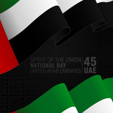 Birleşik Arap Emirlikleri (BAE). Ulusal günü kutlama. Vektör çizim. 2 Aralık tarihinde, ruh Birliği'nin.
