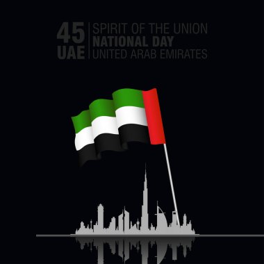 United Arab Emirates (UAE). National Day Celebration. Vector illustration. On the December the 2nd, spirit of the union. clipart