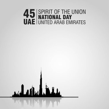 Birleşik Arap Emirlikleri (BAE). Ulusal günü kutlama. Vektör çizim. 2 Aralık tarihinde, ruh Birliği'nin.