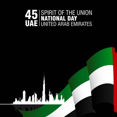 Birleşik Arap Emirlikleri (BAE). Ulusal günü kutlama. Vektör çizim. 2 Aralık tarihinde, ruh Birliği'nin.