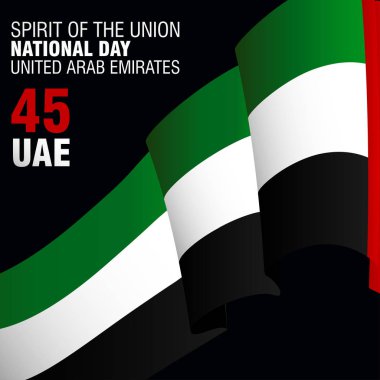Birleşik Arap Emirlikleri (BAE). Ulusal günü kutlama. Vektör çizim. 2 Aralık tarihinde, ruh Birliği'nin.
