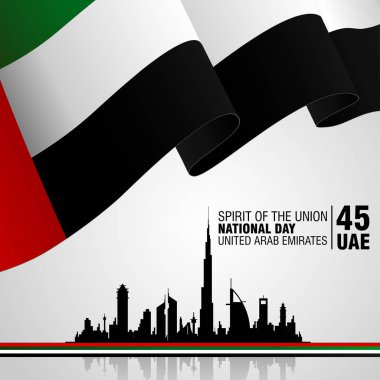 Birleşik Arap Emirlikleri (BAE). Ulusal günü kutlama. Vektör çizim. 2 Aralık tarihinde, ruh Birliği'nin.