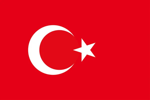 Bandera Nacional Turquía Ilustración Vectorial — Vector de stock