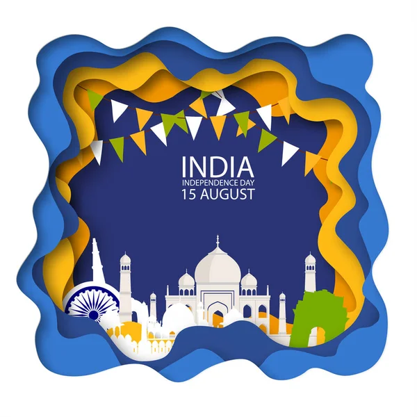 Jour de l'indépendance indienne arrière-plan — Image vectorielle