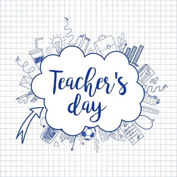 Happy Teacher's day — Stock Vector