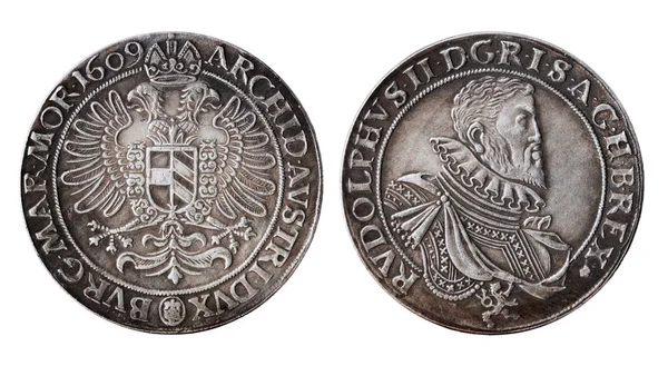 Thaler of Holy Roman Emperor Rudolf II — Stock Photo, Image