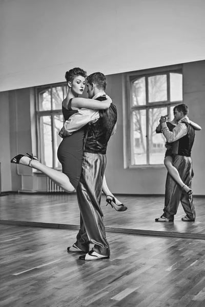 beautiful couple dancing tango