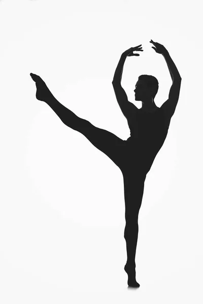 Silhouette de danseur de ballet masculin — Photo