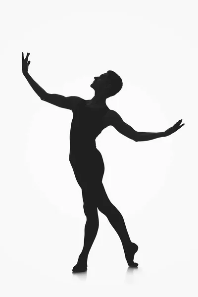 Silhouette de danseur de ballet masculin — Photo