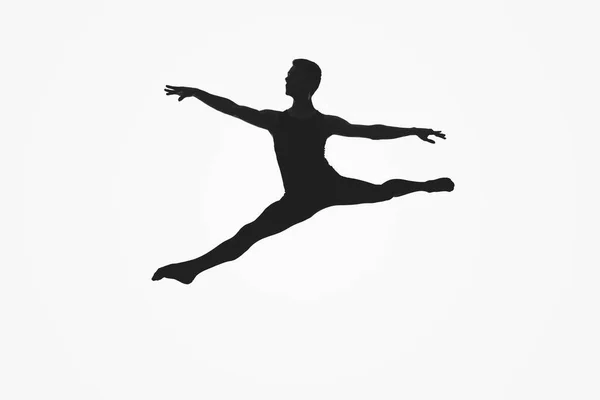 Silhouette de danseur de ballet masculin — Photo