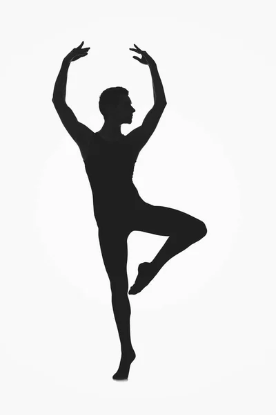 Silhouette de danseur de ballet masculin — Photo