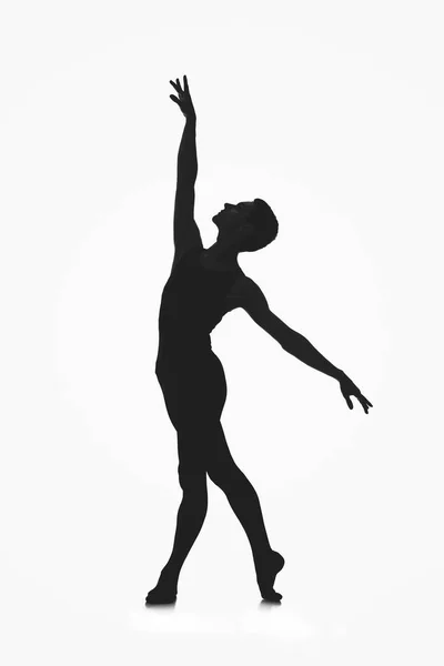 Silhouette de danseur de ballet masculin — Photo