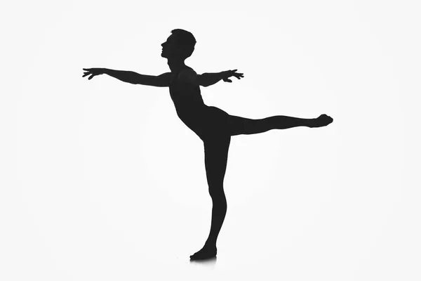 Silhouette de danseur de ballet masculin — Photo