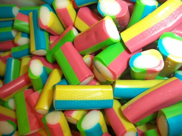 Bonbons Viele Bunte Süßigkeiten — Stockfoto