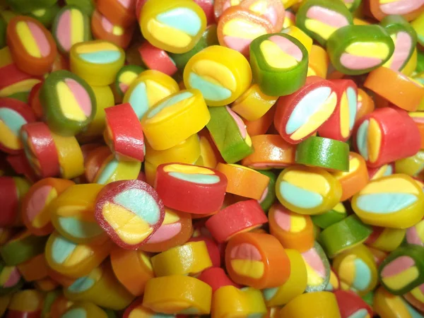 Bunch Colorful Sweet Candies — Stock Photo, Image