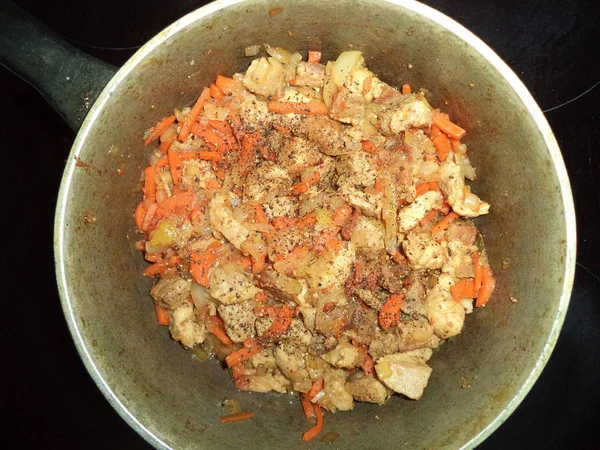 Carne Asada Con Verduras Especias — Foto de Stock