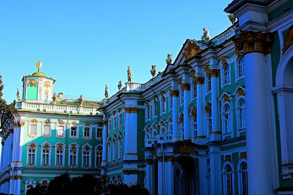 the facade of the Hermitage Museum in St. Petersburg