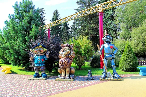 Figures Characters Fairy Tale Tin Woodman Park — Stock Photo, Image