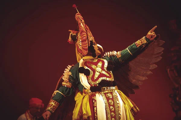 Yakshagana Dansare Uppträder Chowdiah Hall Bengaluru Den Januari 2020 — Stockfoto