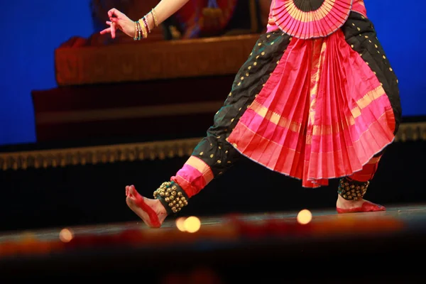 Talentoso Dançarino Emotes Evento Recital Bharatnatyam Realizada Dezembro 2016 Salão — Fotografia de Stock