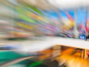 Soyut Hareket Bulanıklığı etkisi. Alışveriş merkezi olarak arka plan, bokeh