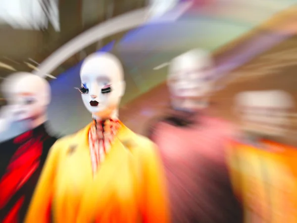 Absztrakt motion blur effekt. Háttérként, bokeh shopping mall — Stock Fotó