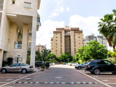 Rishon Le Zion, İsrail - 7 Mayıs 2018: Street Rishon Lezion, İsrail.