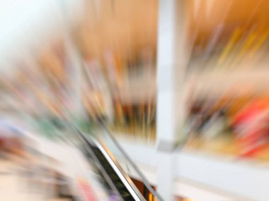 Soyut Hareket Bulanıklığı etkisi. Alışveriş merkezi olarak arka plan, bokeh
