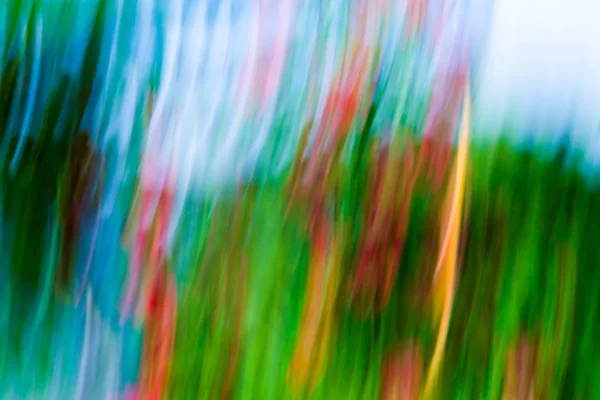 Jarní květiny rozmazané. Abstraktní motion blur efekt — Stock fotografie