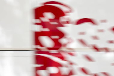 Kırmızı ve beyaz arka plan veya duvar kağıdı hareket bulanık.