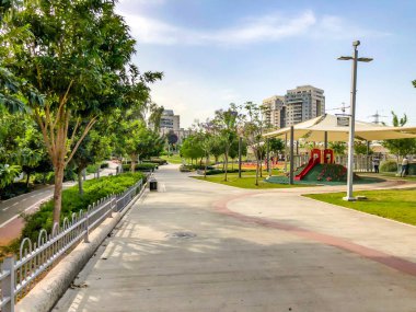 Rishon Le Zion, İsrail - 30 Nisan 2018: Rishon Lezion, İsrail in the park açık havada eğlence