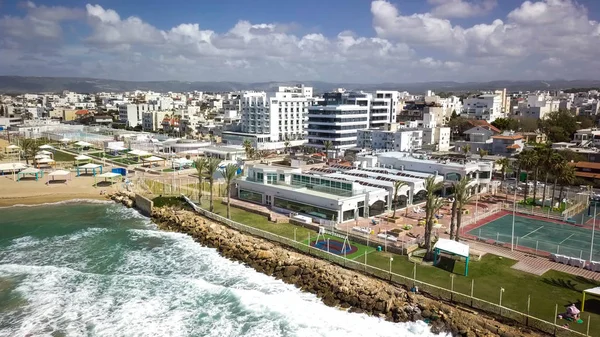 NAHARIYA, ISRAEL-MARCH 9, 2018: Aerial view to the city of Nahariya, Israel. — Stock Photo, Image