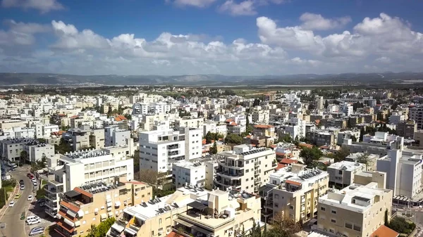 Nahariya, İsrail-Mart 9, 2018: Havadan görünümü şehrin Nahariya, İsrail.