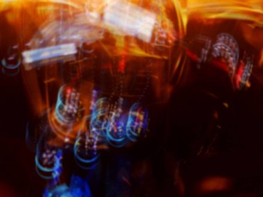 Motion blur efekti abstract, uzun pozlama üzerinde ateş.