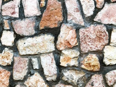 Doğal taş duvarı kapatın. Taş duvar dokusu 