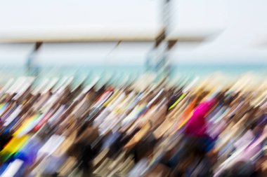  İnsanlar Gay Pride Parade, soyut hareket üzerinde etkisi bulanıklık.