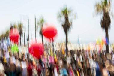  İnsanlar Gay Pride Parade, soyut hareket üzerinde etkisi bulanıklık.