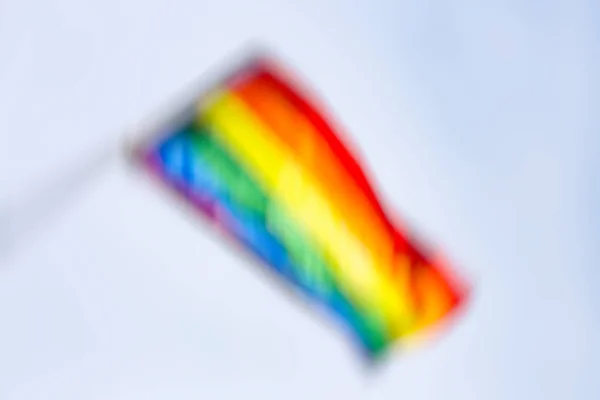 Homosexuell Regenbogenfahne, abstrakte Bewegung Unschärfeeffekt. — Stockfoto