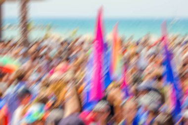 Gay Pride Parade, Tel Aviv, soyut hareket bulanıklığı etkisi.