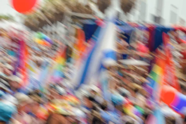 Gay Pride Parade in Tel Aviv, abstrakte Bewegungsunschärfe. — Stockfoto