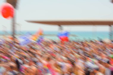 Gay Pride Parade, Tel Aviv, soyut hareket bulanıklığı etkisi.