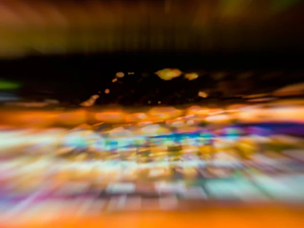 Αφηρημένη motion blur επίδραση. Τα φώτα στους δρόμους. Θέα από το αυτοκίνητο — Φωτογραφία Αρχείου