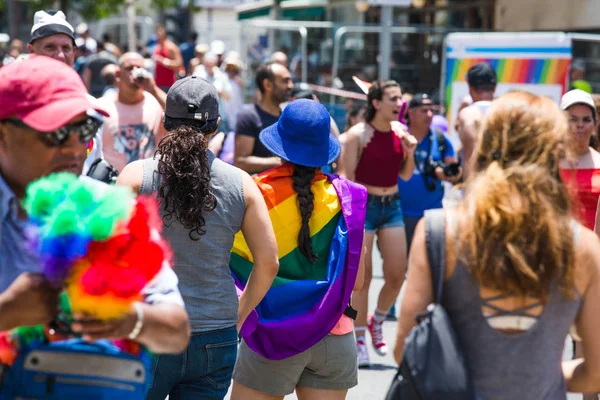 TEL AVIV, ISRAEL- 8 Haziran 2018: Tel Aviv 'de Gay Onur Yürüyüşü, İsrail.