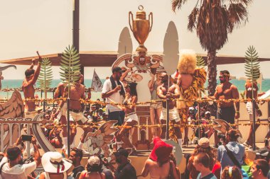 TEL AVIV, ISRAEL- 8 Haziran 2018: Tel Aviv 'de Gay Onur Yürüyüşü, İsrail