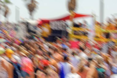 Gay Pride Parade, Tel Aviv, soyut hareket bulanıklığı etkisi.