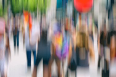Gay Pride Parade, Tel Aviv, soyut hareket bulanıklığı etkisi.