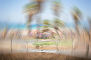 Gay Pride Parade, Tel Aviv, soyut hareket bulanıklığı etkisi.