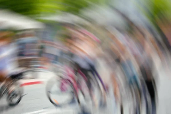 Gay Pride Parade in Tel Aviv, abstract motion blur effect. — Stock Photo, Image