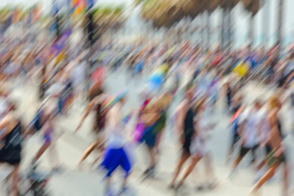 Gay Pride Parade, Tel Aviv, soyut hareket bulanıklığı etkisi.